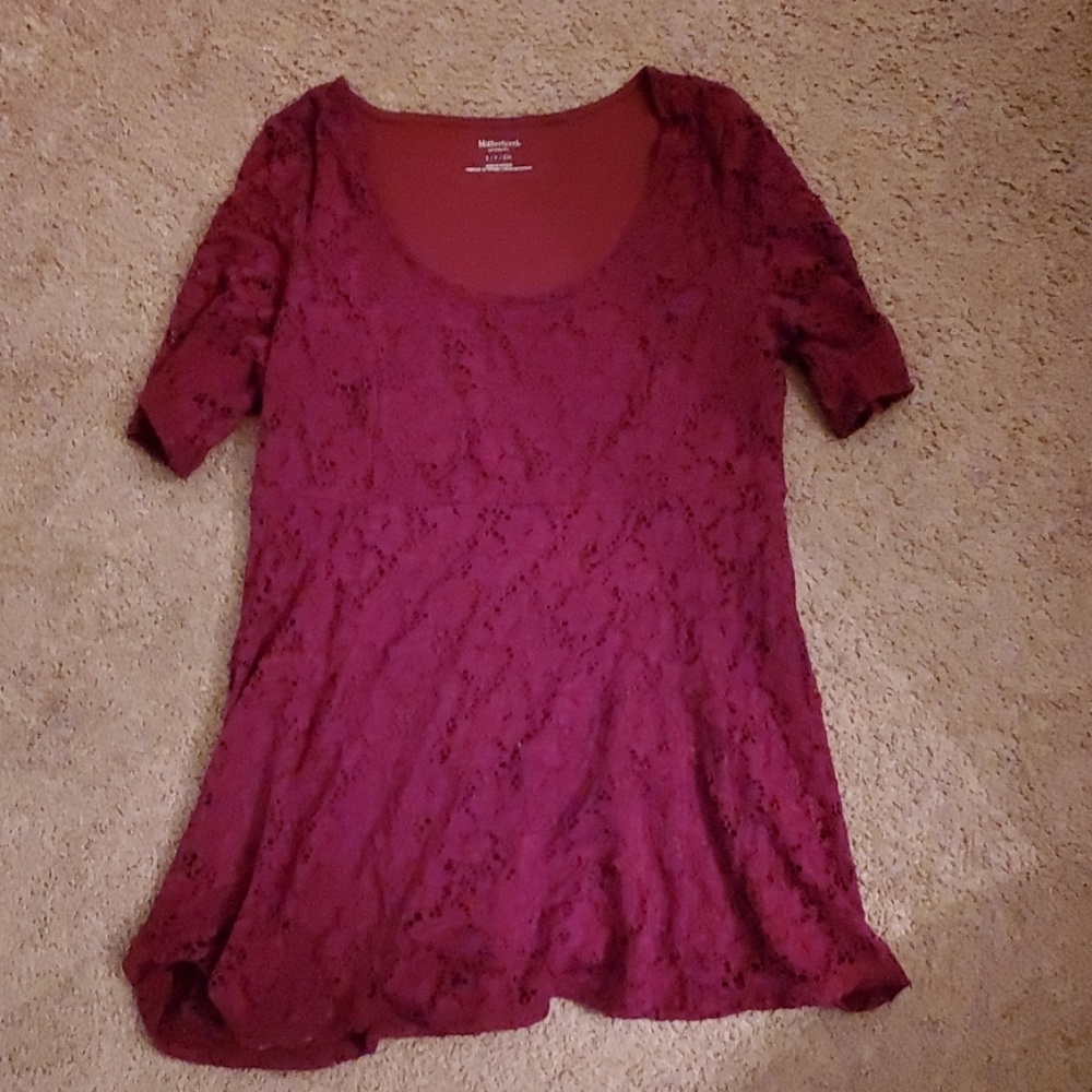 Motherhood Maternity maroon top size small